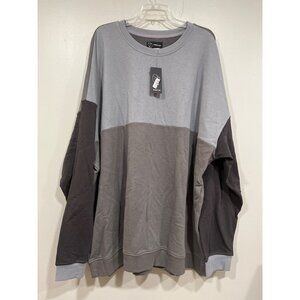 Original Use Men's XS pullover Sweatshirt Multi Grays Colorblock ribbed trim NWT